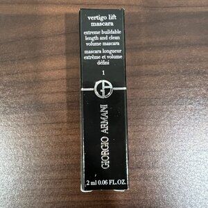 Giorgio Armani Vertigo Lift Longwear Lengthening Mascara Obsidian Black 2 ml NWT